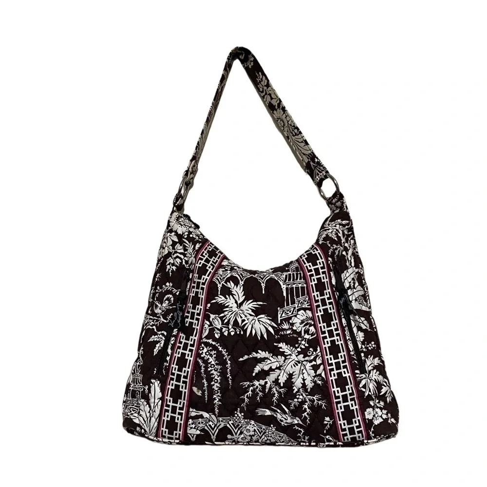 Vera Bradley Imperial Toile Hobo, Shoulder,‎ Tote, Tropical, Floral, Leafy
